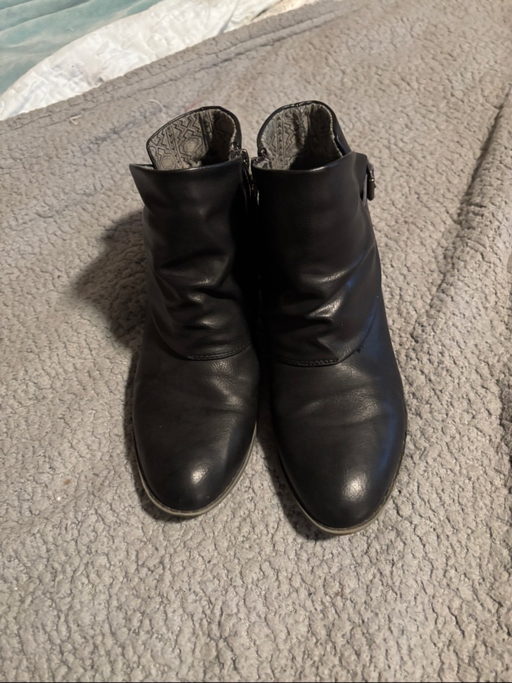 Blowfish Black Leather Ankle Boots